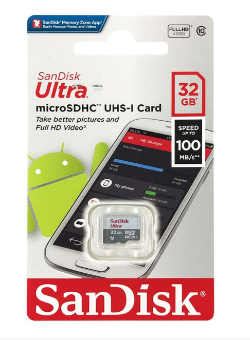 Sandisk Ultra 32GB 100MB/S Class 10 MicroSDHC