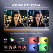 Photoolex X2077 Pro 80W RGB Profesyonel Video Fotoğraf LED Panel Işık - LS-123