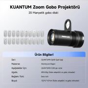 Photoolex Quantum Zoom Gobo Projektör III Işık Efekti Aparatı - PH-314-PL