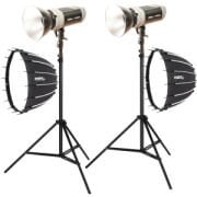 PDX LP200 Bİ PRO LED Sarı-Beyaz Işık İkili Ayaklı, 90cm Softbox lı Set