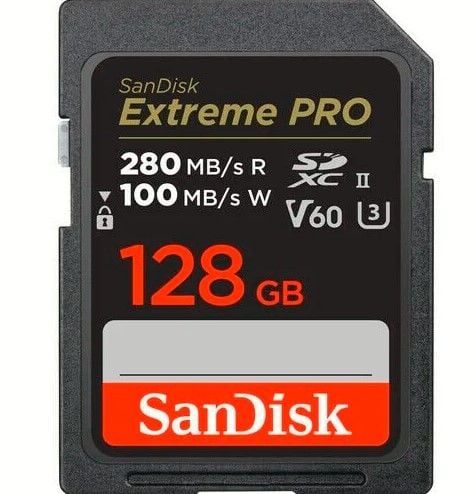 SanDisk 128GB Extreme PRO UHS-II SDXC 280MB/s V60 Hafıza Kartı