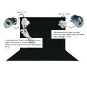 Stüdyo Teknik 190cm x 400cm Sonsuz Siyah Fon Perdesi Seti