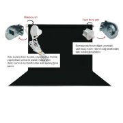 Stüdyo Teknik 135cm x 200cm Portre Fon Perdesi Siyah