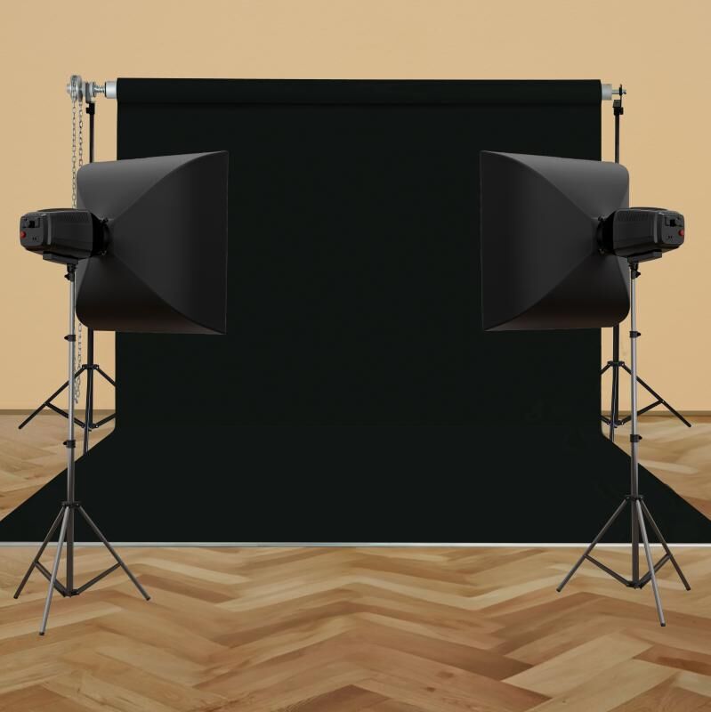STÜDYO TEKNİK 270X580CM SİYAH TAŞINABİLİR KUMAŞ FON PERDESİ