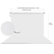 Stüdyo Teknik 135cm x 200cm Portre Fon Perdesi Beyaz