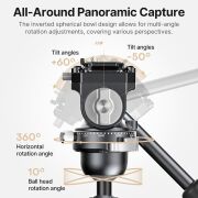 Ulanzi TT09 VideoGo Carbon Fiber Travel Video Tripod