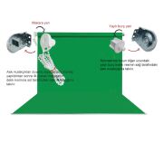 STÜDYO TEKNİK 90X120CM YEŞİL FON PERDESİ SETİ