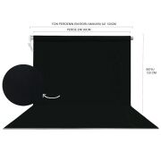 STÜDYO TEKNİK 90X120CM SİYAH FON PERDESİ SETİ