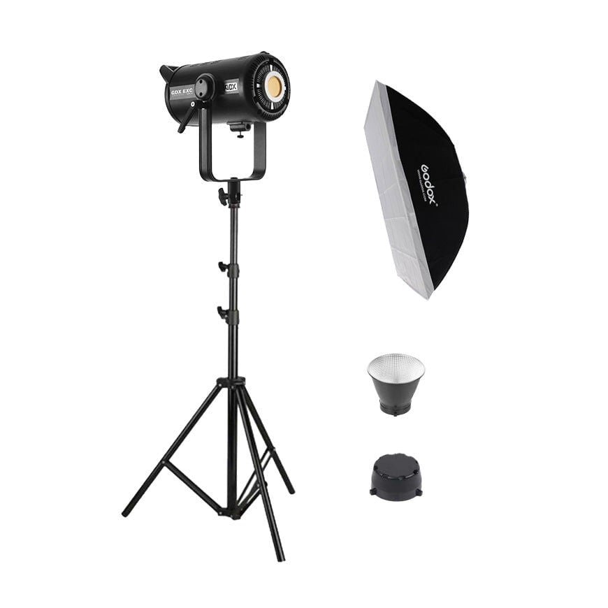 GDX EXC-220C-II Bi-Color LED Video Işığı 230W Full Set 60x90 Softbox 260cm Işık Ayağı