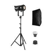 GDX EXC-220C-II Bi-Color LED Video Işığı 230W Full Set 60x90 Gridli Softbox 260cm Kalın Ayak