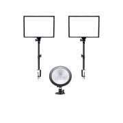 GDX PRO GX-300 2'li Bataryalı Soft Light Set ve Godox CL10 RGB Profesyonel Yayıncı Seti