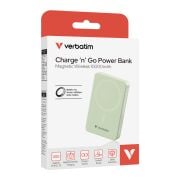 Verbatim 10000 Mah Manyetik Kablosuz (Magsafe) 15W Powerbank 20W PD Yeşil Renk Kablo Dahil-(32228)
