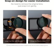 K&F NANO-X Osmo Action 3/4/5 Pro için CPL ve ND Filtre Kiti, CPL ND8 ND16 ND32