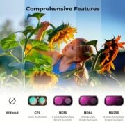 K&F Concept Insta360 Luna Ultra için 4 Parça Filtre Seti (CPL + ND16 + ND64 + ND256)