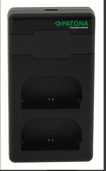 Patona Premium İkili Şarj Aleti PD20W Adaptör İle Canon LP-E6 İçin