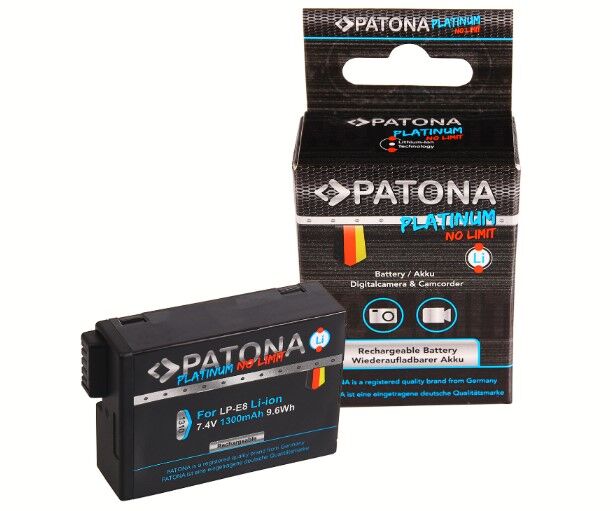 Patona  LP-E8 LP-E8+ Platinum Batarya Canoniçin