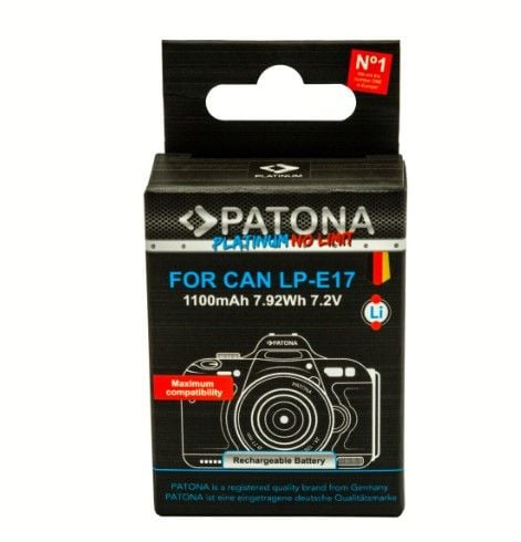 PATONA 1352 Platinum Battery with USB-C Input f. Canon LP-E17