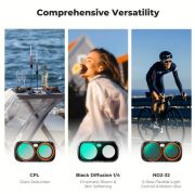 K&F Concept Insta360 Luna Ultra İçin 3 Parça Filtre Seti (CPL + Black Mist 1/4 + ND2-32)