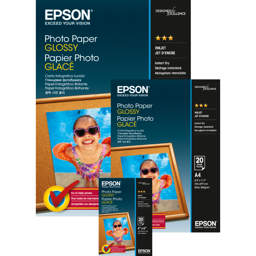 EPSON GLOSSY FOTOĞRAF KAĞIDI 10x15 200 GR (500 ADET) - S042549