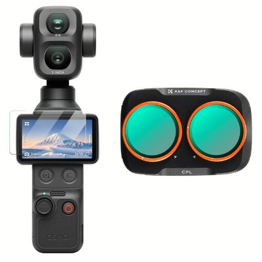 K&F Concept Dji Osmo Pocket 4P İçin Polarize (CPL) Filtre (Plastik )