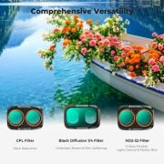 K&F Concept Dji Osmo Pocket 4P İçin 3 Parça Filtre Seti (CPL + Black Mist 1/4 + ND2-32) (Metal)