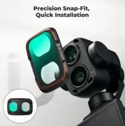 K&F Concept Dji Osmo Pocket 4P İçin 3 Parça Filtre Seti (CPL + Black Mist 1/4 + ND2-32) (Metal)