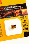 Kodak 128GB UHS-I U3/V30/A1 Express Micro SD Oyun Kartı SD7.1 (900MB/s-550MB/s)