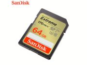 SanDisk Extreme 64GB SDSDXV2-064G-GNCIN 170MB/s SD UHS-I 4K UHD Hafıza Kartı