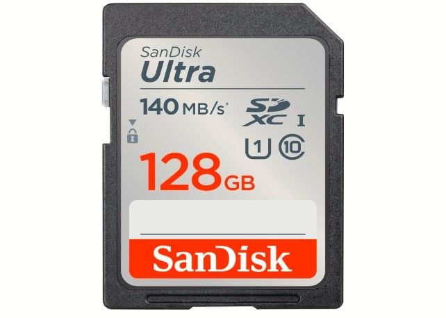 SanDisk Ultra UHS I 128GB SD Card 140MB/s