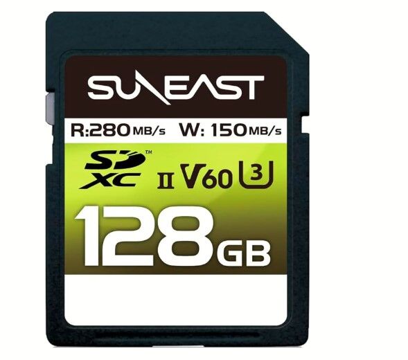 SUNEAST SDXC Card 128GB UHS-II V60 Up to 280MB/s U3 4K