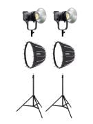 COBAC 200 Stüdyo Işığı (2) + 3 Mt Işık Ayağı (2) + SL90 Softbox (2)  Işık Seti