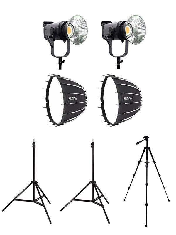 COBAC 200 Stüdyo Işığı (2) + 3 Mt Işık Ayağı (2) + SL90 Softbox (2) + 307 Tripod Işık Seti