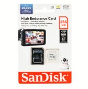 Sandisk 256GB 100mb/s U3 UHS-I V30 MicroSDXC Hafıza Kartı ve SD Adaptör
