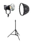 COBAC 300 Stüdyo Işığı (1) + 3 Mt Işık Ayağı (1) + SL70 Softbox (1) Işık Seti
