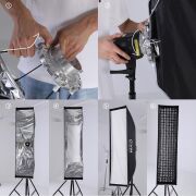 GVM 30x120CM Kolay Kurulum Gridli Softbox