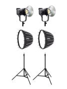 COBAC 300 Stüdyo Işığı (2) + 3 Mt Işık Ayağı (2) + SL70 Softbox (2) Işık Seti