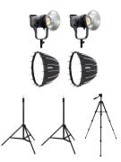 COBAC 300 Stüdyo Işığı (2) + 3 Mt Işık Ayağı (2) + SL70 Softbox (2) + 307 Tripod Işık Seti