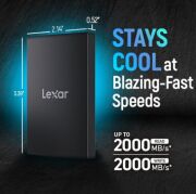 Lexar 4TB ARMOR 700 USB 3.2 Gen 2x2 Taşınabilir SSD (Siyah)
