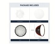 GVM 60cm Kolay Kurulum Gridli Parabolik Softbox