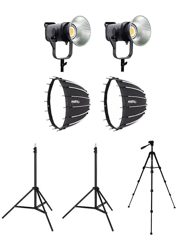 COBAC 300 Stüdyo Işığı (2) + 3 Mt Işık Ayağı (2) + SL90 Softbox (2) + 307 Tripod Işık Seti