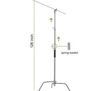 GVM C330 320cm C-Stand & Grip Arm (130cm) Kit (Çelik)