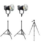 COBAC 300 Stüdyo Işığı (2) + 3 Mt Işık Ayağı (2) + 307 Tripod Işık Seti