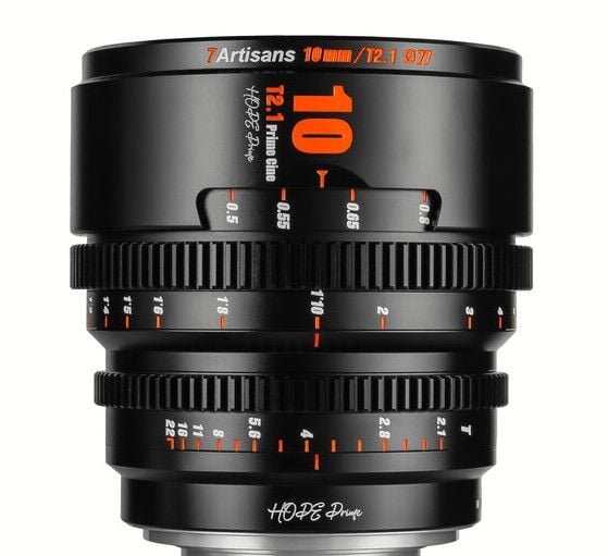 7Artisans 10mm T2.1  Cine Lens (Sony E, Black)