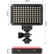 GVM 5S Bi-Color Kamera Üstü Dahili Akülü Mobil Led Işık (12x8cm)