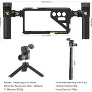 Genius Smartphone Rig Cage for Samsung S24 Ultra
