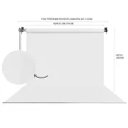 Fotexon 270X580 cm Beyaz Fon Perde Seti