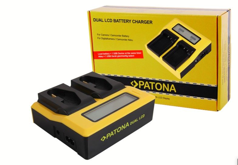 PATONA  Dual LCD USB Charger Canon LP-E4 LP-E19