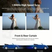 Neewer Z3R-N Nikon Uyumlu 100W Yuvarlak Kafa Akülü Tepe Flaşı