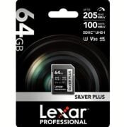 Lexar 64GB Silver Plus SD UhsI V30 U3 205MB/S Hafıza Kartı