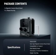 NEEWER BASICS AC015 Manyetik Kamera Montajı (DJI Osmo Pocket 3 Uyumlu, 180° Dönebilir)